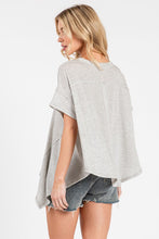 Load image into Gallery viewer, Pin Striped Shark Bite Hem Casual Top