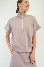Load image into Gallery viewer, MODAL SCUBA QUARTER ZIP SHORT SLEEVE TOP