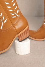Load image into Gallery viewer, Lucia Leaves Cut Out Design Tall Cowboy