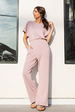 Load image into Gallery viewer, MODAL POLY SPAN SHORT SLEEVE JUMPSUIT