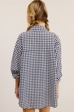 Load image into Gallery viewer, Oversized Gingham Button Down Shirt