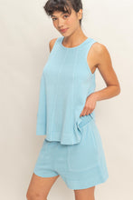 Load image into Gallery viewer, Sleeveless Round Neck Top & Shorts Set