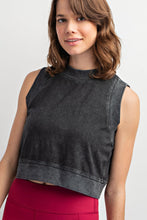 Load image into Gallery viewer, CROPPED COTTON SLEEVELESS TOP