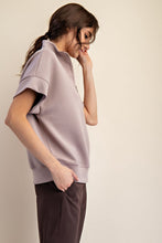 Load image into Gallery viewer, MODAL SCUBA QUARTER ZIP SHORT SLEEVE TOP