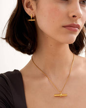 Load image into Gallery viewer, THEMIS T-BAR NECKLACE | Gold Coated | 19