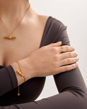 Load image into Gallery viewer, THEMIS T-BAR BRACELET | Gold Coated | 7