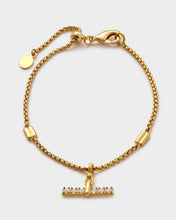 Load image into Gallery viewer, LUSTRE T-BAR BRACELET | Gold Coated | 7"