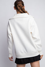 Load image into Gallery viewer, FLEECE FRENCH TERRY RIBBED MOCK NECK PULLOVER
