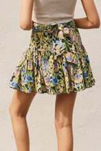 Load image into Gallery viewer, Waist Tie Ruffle Floral Mini Skirt
