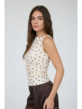 Load image into Gallery viewer, Polka Dot Boat Neck Sleeveless Mesh Knit
