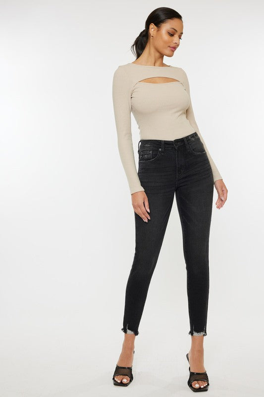 HIGH RISE ANKLE SKINNY