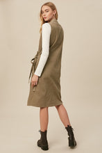 Load image into Gallery viewer, CORDUROY WRAP MID VEST DRESS
