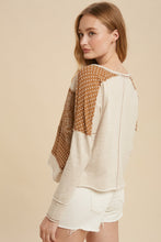 Load image into Gallery viewer, Contrast French Terry Boho Top
