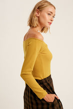 Load image into Gallery viewer, Waffle Textured Off Shoulder Henley Knit
