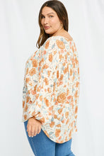 Load image into Gallery viewer, Plus Floral Print Dolman Sleeve Tassel T
