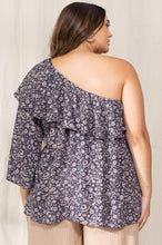 Load image into Gallery viewer, Plus Ethnic Printed Knit One-shoulder To
