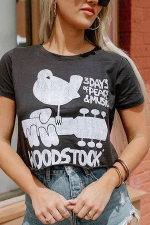 Woodstock Poster Crop Tee