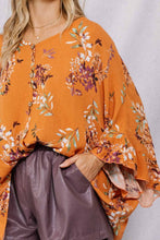 Load image into Gallery viewer, Leaf Printed V-neckline Tunic Top
