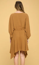 Load image into Gallery viewer, Solid Woven Boat Neckline Dress
