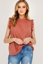 Load image into Gallery viewer, Sleeveless Ruffle Neck Top
