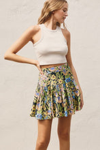 Load image into Gallery viewer, Waist Tie Ruffle Floral Mini Skirt
