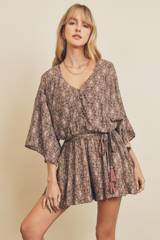 Golden Sun Button Up Romper