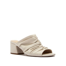 Load image into Gallery viewer, SCRUNCHY RUFFLED SQUARE TOE HEELED MULES
