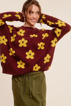Load image into Gallery viewer, Daisy Detail Cozy Long Sleeve Sweater To
