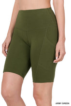 Load image into Gallery viewer, COTTON WIDE WAISTBAND BIKER SHORTS
