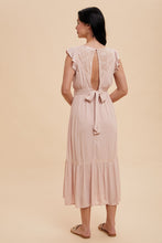 Load image into Gallery viewer, Lace Panel Open Back Midi Dress
