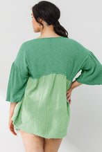Load image into Gallery viewer, Plus Washed Solid Woven Babydoll Top
