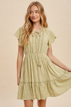 Load image into Gallery viewer, Floral Tassel Tie Neck Mini Dress
