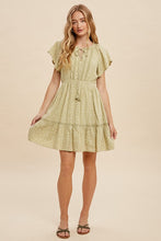 Load image into Gallery viewer, Floral Tassel Tie Neck Mini Dress
