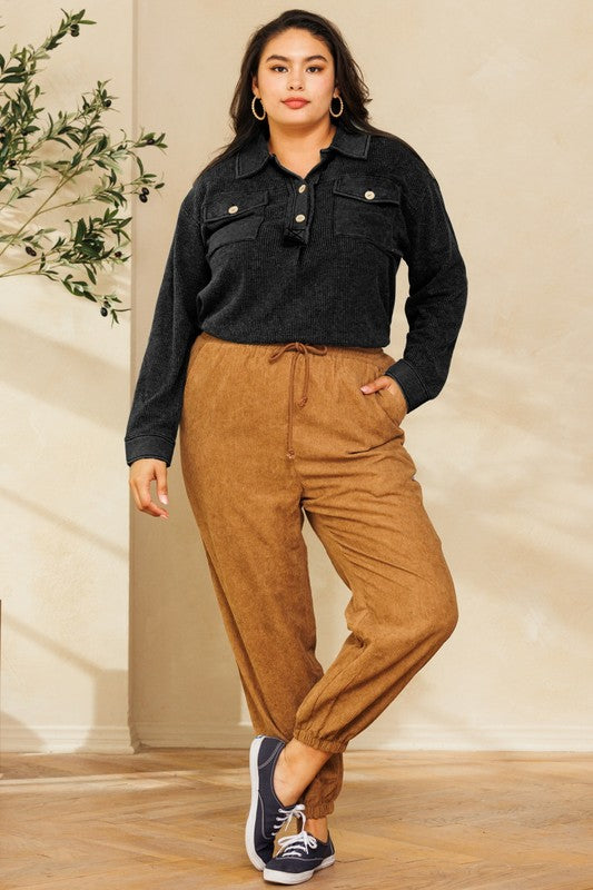 Plus Washed Oversized Pullover Top