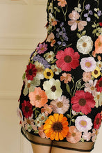 Load image into Gallery viewer, MULTI FLORAL COLLAGED MINI DRESS
