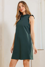 Load image into Gallery viewer, Ruffle Sleeves &amp; Neck Solid Tunic Dress
