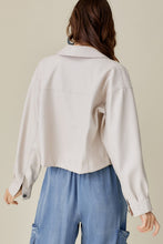 Load image into Gallery viewer, LEATHER BUTTON CROP JACKET
