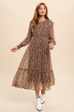 Load image into Gallery viewer, Yoru Chiffon Ruffle Midi With Smocked Wa

