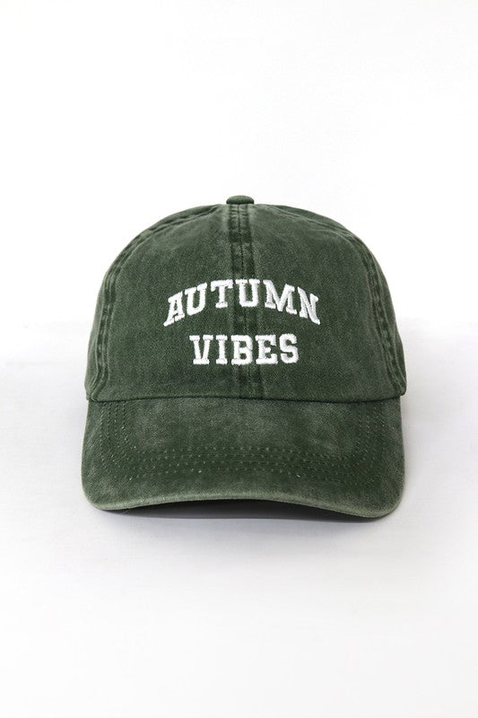 Autumn Vibes embroidered baseball cap
