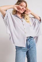 Load image into Gallery viewer, PLUS BUTTON DOWN STRIPE SHIRT
