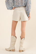 Load image into Gallery viewer, Faux Leather Suede Studded Mini Shorts
