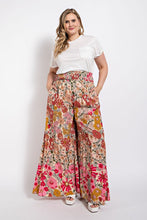 Load image into Gallery viewer, PLUS Floral Flare Wide Smocked Long Pants
