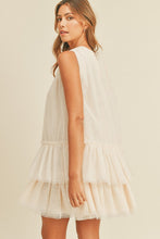 Load image into Gallery viewer, [MD3363] SLEEVELESS TULLE TIERED MINI DRESS
