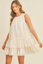 Load image into Gallery viewer, [MD3363] SLEEVELESS TULLE TIERED MINI DRESS
