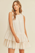 Load image into Gallery viewer, [MD3363] SLEEVELESS TULLE TIERED MINI DRESS
