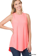 Load image into Gallery viewer, LUXE RAYON SLEEVELESS ROUND NECK HI-LOW
