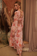 Load image into Gallery viewer, Floral O-Ring Cut Out Nami Midi Dress
