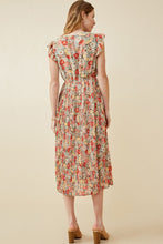 Load image into Gallery viewer, Floral Pleated Skirt Ruffle Tank Dress
