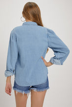 Load image into Gallery viewer, Denim Pearl Button Top
