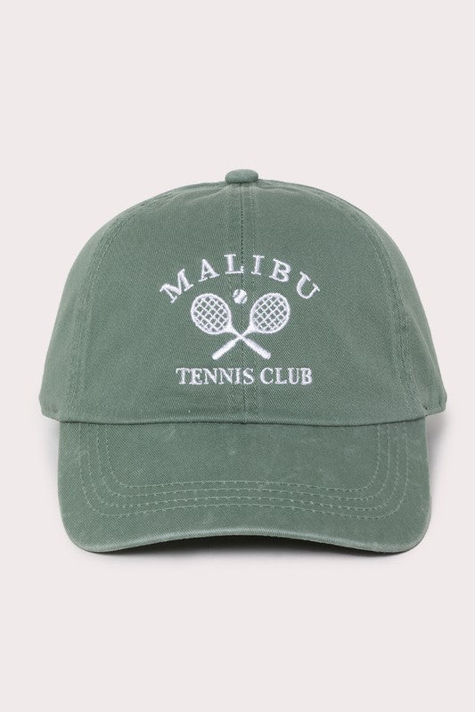 MALIBU Tennis Club Embroidered Baseball